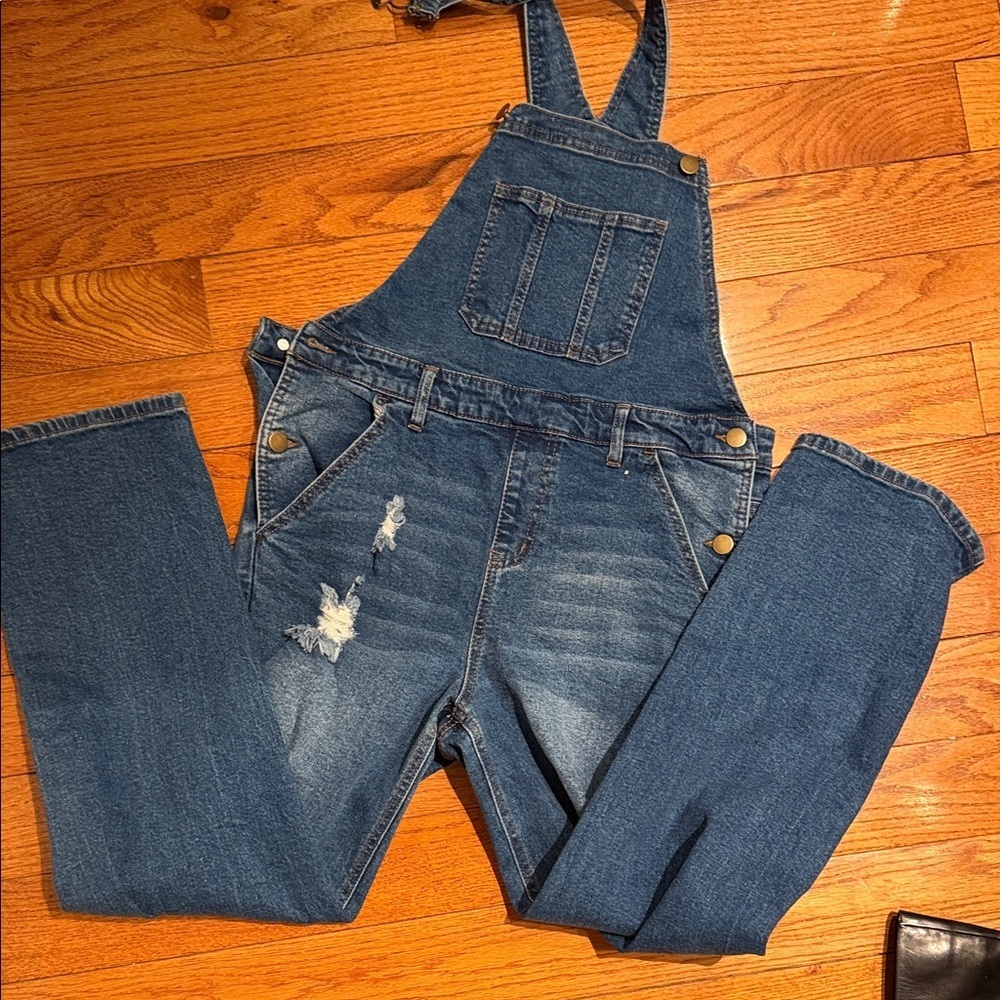 No Boundaries Blue Denim Jumpsuit